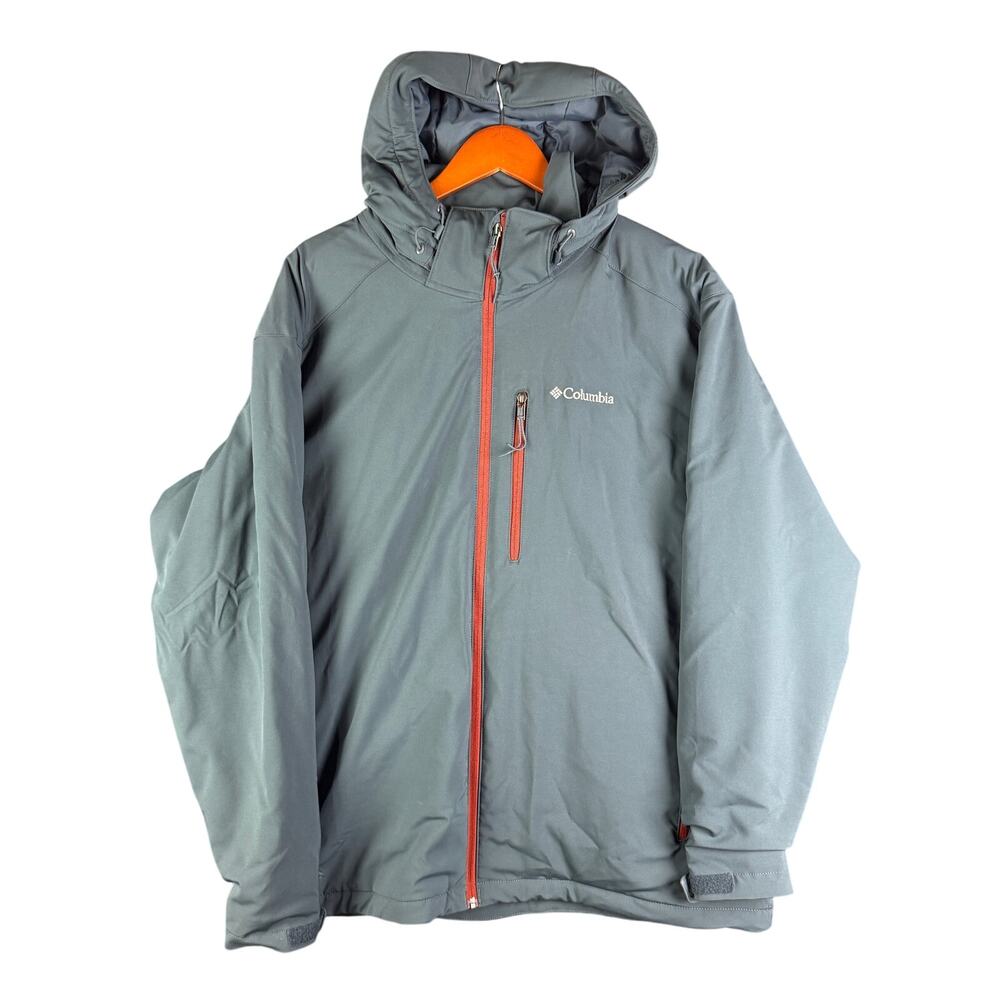 Columbia Gate Racer Softshell Insulated Hooded‎ Jacket WM3260 Blue Red Mens XL